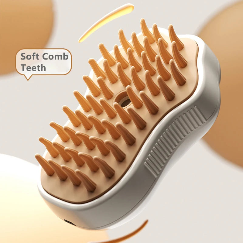3-in-1 Pet Brush: Steam, Massage & Hair Removal