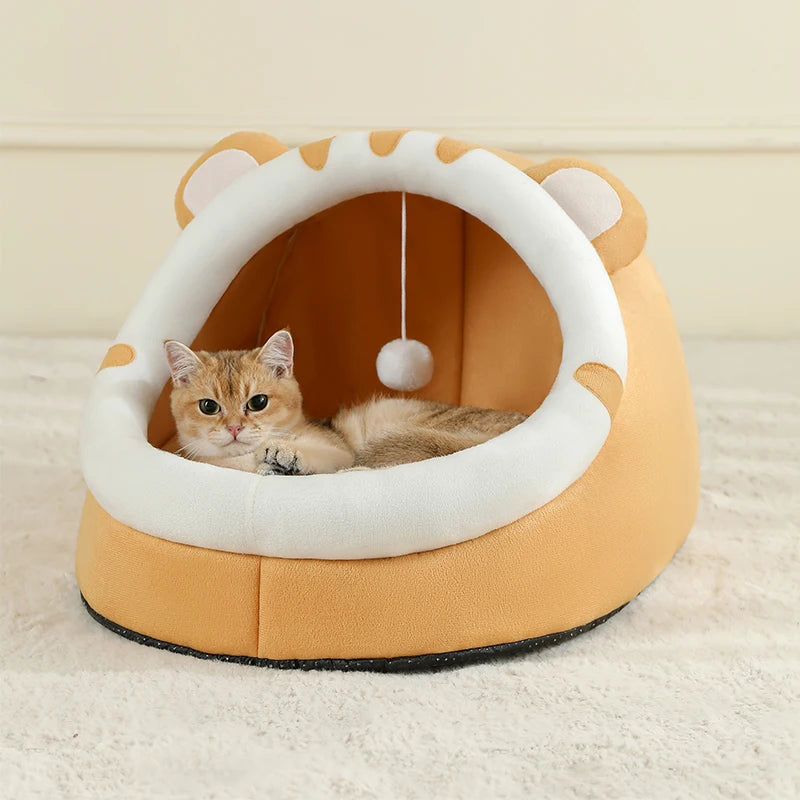 Cozy Cat & Small Dog Bed β Warm Cotton Cave House